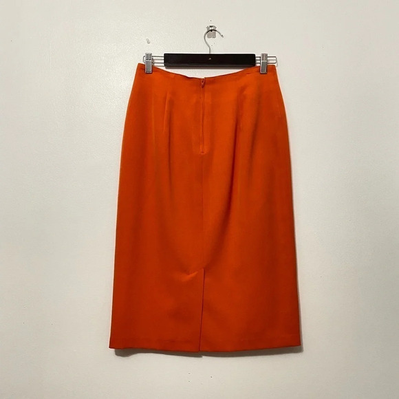 Vintage - Burnt Orange Wool Pencil Skirt - Vic St. Laurent - Picture 6 of 8